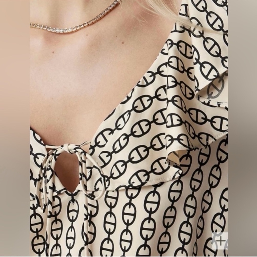 NWT J. Crew GOLDIE BLOUSE Black Long Sleeve Ruffle Blouse, M - Picture 4 of 6